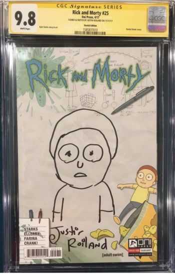 Image of Justin Roiland Rick and Morty #25 Signed Sketch Edition