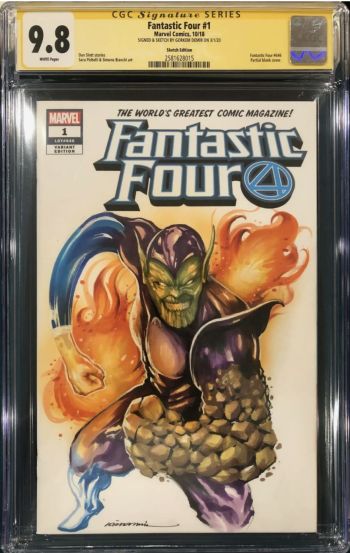 Image of Gorkem Demir Fantastic Four #1 CGC 9.8 Sketch Cover