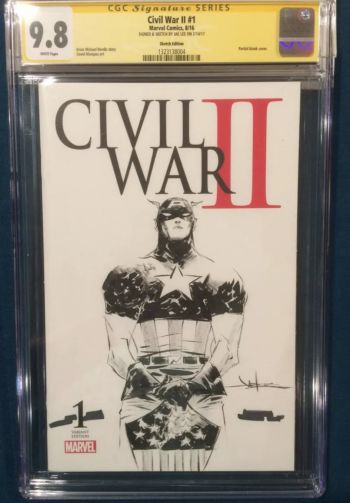 Image of Jae Lee Civil War II #1 Sketch Cover CGC 9.8