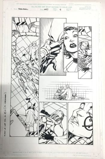 Image of Keron Grant Iron Man Original Comic Art Page