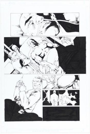 Image of Ed Benes Steel #1 Original Comic Inked Interior Page