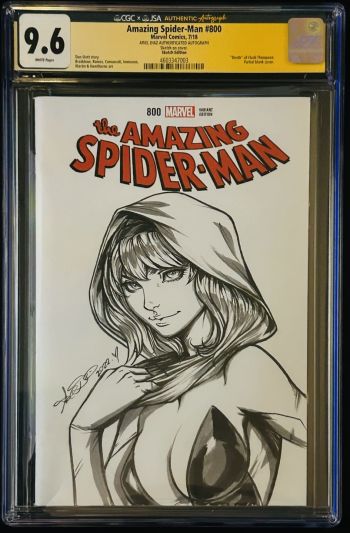 Image of Amazing Spider-Man #800 Sketch Cover CGC 9.6