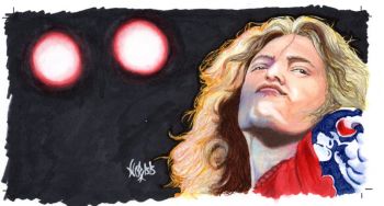 Image of Rock Singer Portrait Original Art