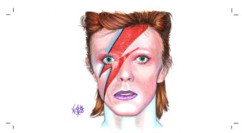 Image of David Bowie sketch card