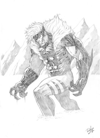 Image of Sabretooth - Original art 11x17