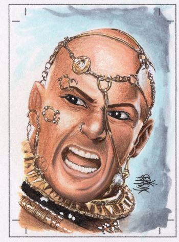 Image of Portrait of Rodrigo Santoro as Xerxes Sketch Card
