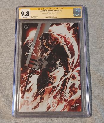 Image of SIGNED Absolute Wonder Woman #4 Pablo Villalobos Foil Cover CGC 9.8 