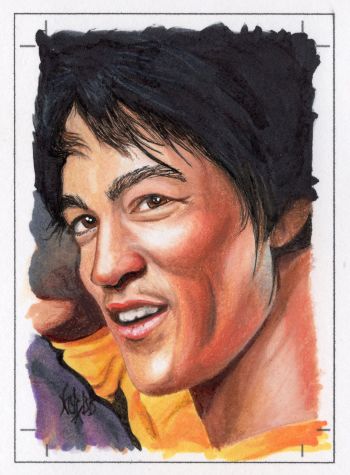 Image of Bruce Lee Icon Portrait Sketch Card