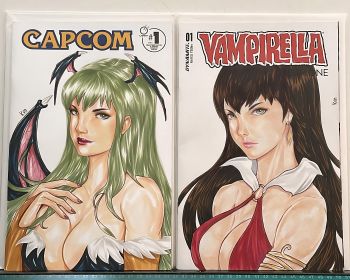 Image of Bundle: Morrigan & Vampirella – Dual Vampire Blank Cover
