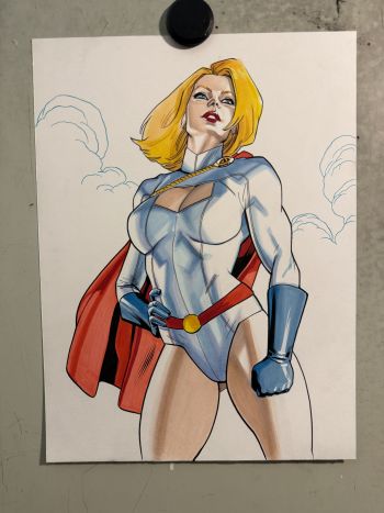 Image of Mike Hawthorne's ART & LOVE Day 10: Power Girl 