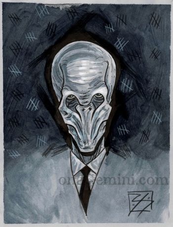 Image of The Silence by Doctor Who artist Blair Shedd