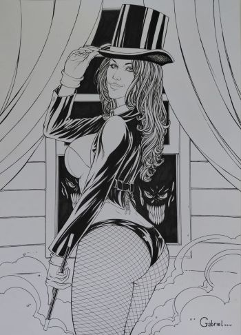 Image of Zatanna Pin Up, 42 X 30 cm