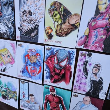 Image of 2024 UpperDeck Spider-man Renditions Sketch Card Lot