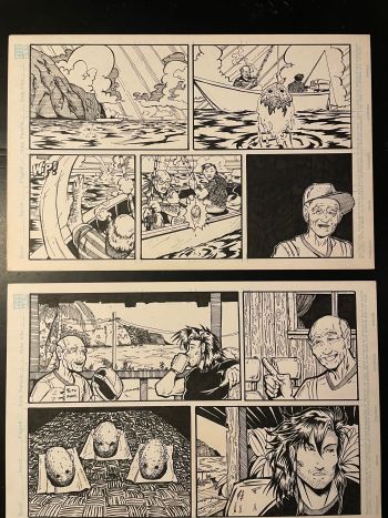 Image of Pineapple Man issue 9, page 6 OA by Sam Campos (2 pieces)