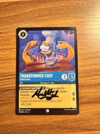 Image of Transformed Chef Signed Card by Disney Lorcana designer