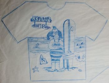 Image of The Simpsons Krusty's Surf Camp Shirt Production Design by Gary Adler