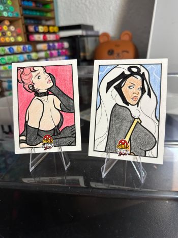 Image of Set 2-Xgirls Sketch Cards by Lucas Silva