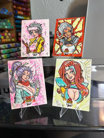 Image of 4- Xgirls Sketch Card Set by Eike