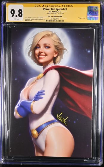Image of Power Girl Special #1 CGC 9.8 signed by Will Jack in yellow