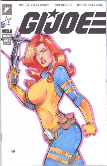 Image of GI Joe Scarlett Sketch Cover by RB White