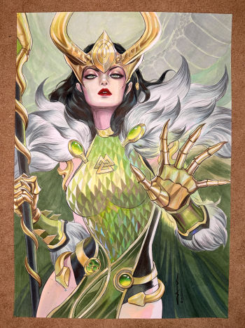 Image of Lady Loki Marker Illustration