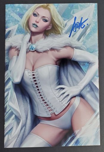 Image of Emma Frost The White Queen #1 Signed in blue by Artgerm