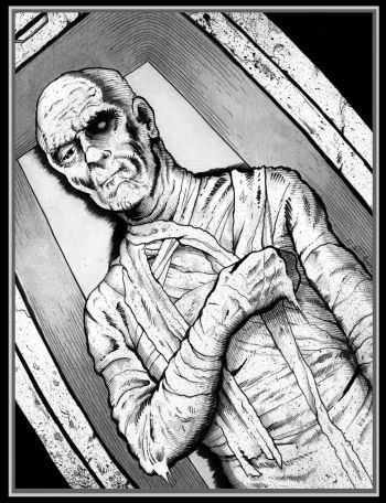 Image of The Mummy, 11" x 14"