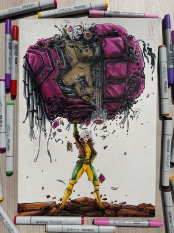 Image of Rogue-   Cleaning House 11 x 17    by JAK