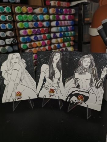 Image of 3-Set Xgirls Sketch Cards by Jack