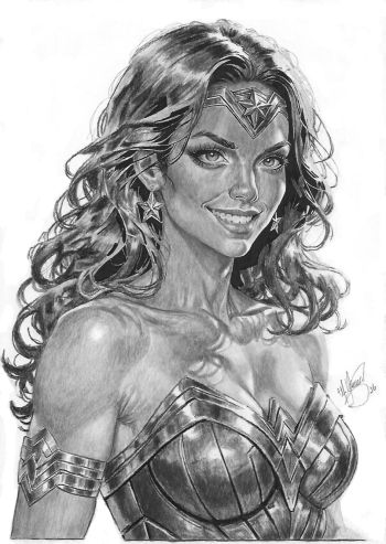 Image of Wonder Woman Pencil Illustration