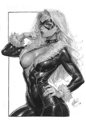 Image of Black Cat Pin Up