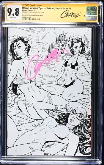 Image of Marvel Swimsuit Special: Friends, Foes & Rivals #1 | Second Printing/Campbell Sketch Cover