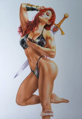 Image of Red Sonja Pin Up