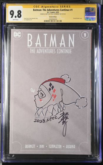 Image of Batman: The Adventures Continue #1 CGC 9.8 Signed & Sketched by Peach Momoko