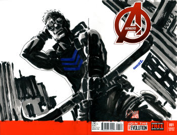 Image of Avengers v5 #1 Hawkeye Sketch Cover by Joel Gomez