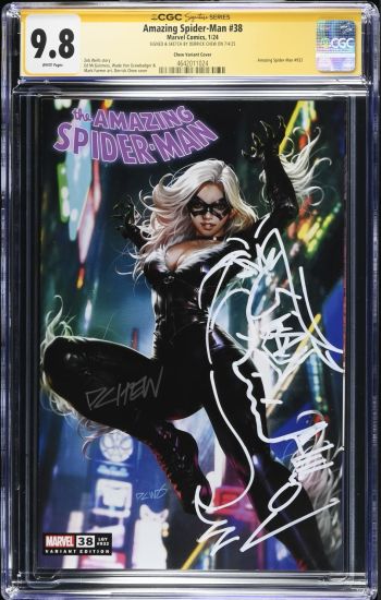 Image of Amazing Spider-Man #38 Chew Variant CGC 9.8 Signed & Sketched by Derrick Chew