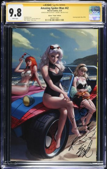 Image of Amazing Spider-Man #42 CGC 9.8 Signed & Sketched by Kiat "Ejikure" Wee
