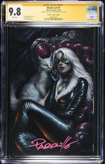 Image of Black Cat #1 CGC 9.8 Signed & Sketched by Lucio Parrillo