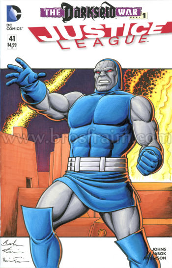Image of JUSTICE LEAGUE 41 Sketch Cover of DARKSEID by the Fraim Bros.!