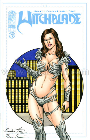 Image of WITCHBLADE Sketch Cover by the Fraim Bros.!