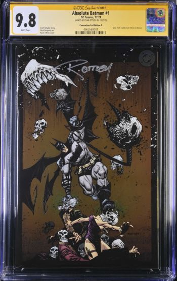 Image of Absolute Batman #1 CGC 9.8 Signed by Ryan Ottley