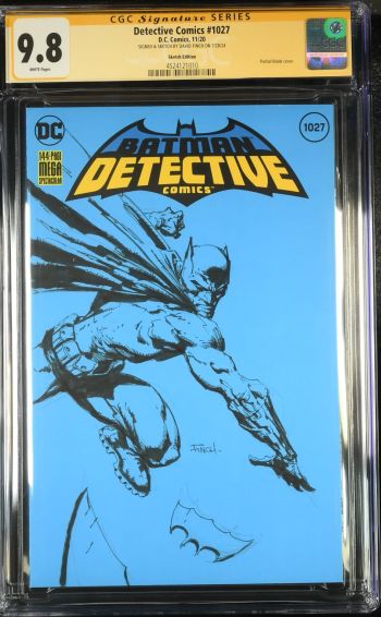 Image of Detective Comics #1027 | Sketch Edition | CGC 9.8 | Signature SeriesCGC Signature Series witnessed the David Finch signing on 7/28/24.SIGNED & SKETCH BY DAVID FINCH ON 7/28/24Partial blank cover.