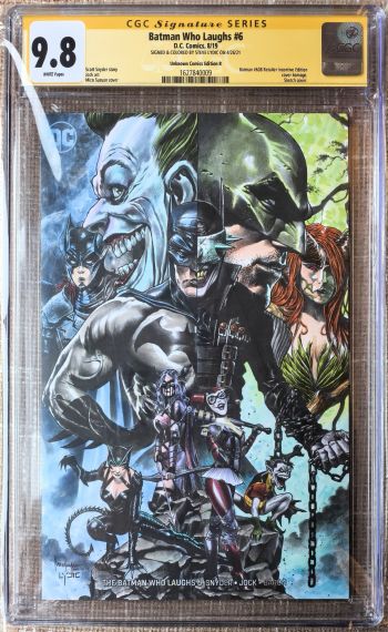 Image of Batman Who Laughs #6 CGC 9.8 Signed Colored by Steve Lydic