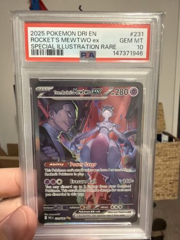 Image of 2025 Pokémon DRI EN Rocket's Mewtwo ex #231 PSA 10