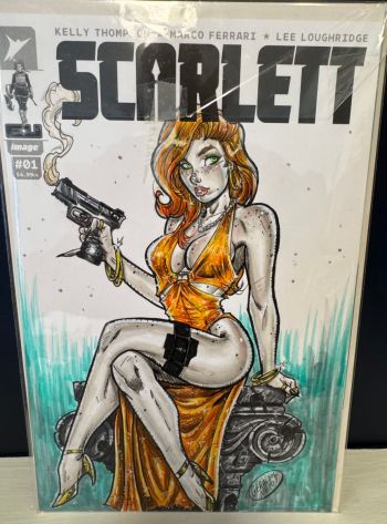 Image of Scarlett #1 Sketch Cover By Geraldo Neto