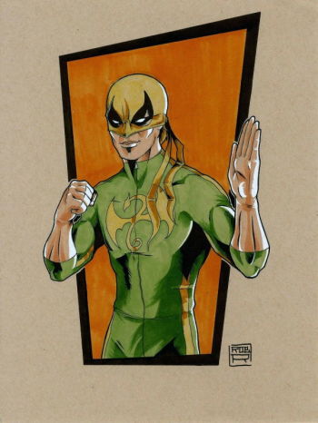 Image of IRON FIST ORIGINAL COLOR ART SIGNED ROB RETIANO