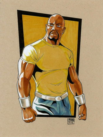 Image of LUKE CAGE ORIGINAL COLOR ART SIGNED ROB RETIANO