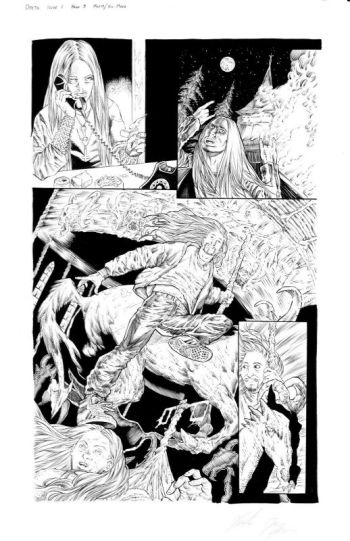 Image of OPETH ORIGINAL ART SPLASH SIGNED VIC MOYA