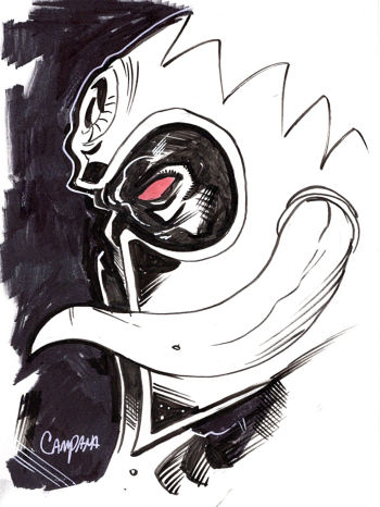 Image of DEATH DEALER ORIGINAL INKED ART CARD SIGNED CHRIS CAMPANA