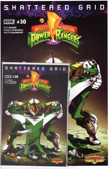 Image of MIGHTY MORPHIN POWER RANGERS SHATTERED GRID VARIANT SIGNED BUZZ (ASM 238)